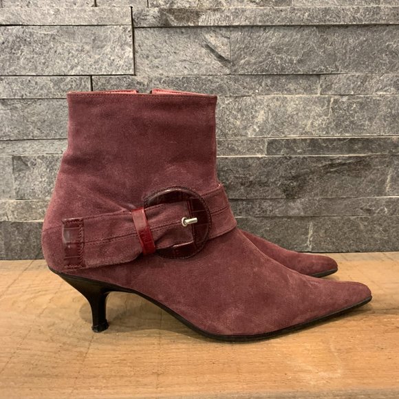 Roberto Vianni Suede Ankle Boots - Picture 1 of 8